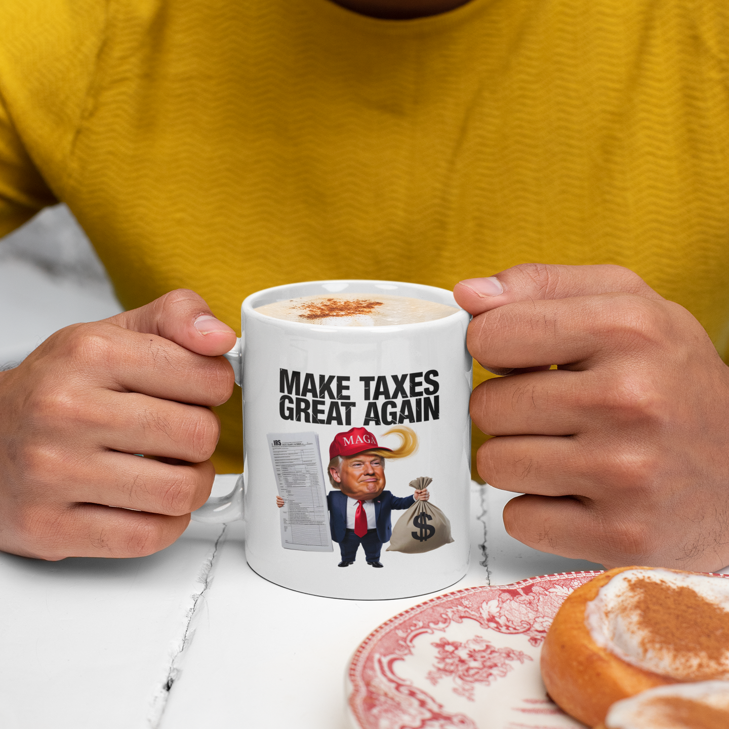 Make Taxes Great Again Mug – Funny Trump Satire Coffee Cup