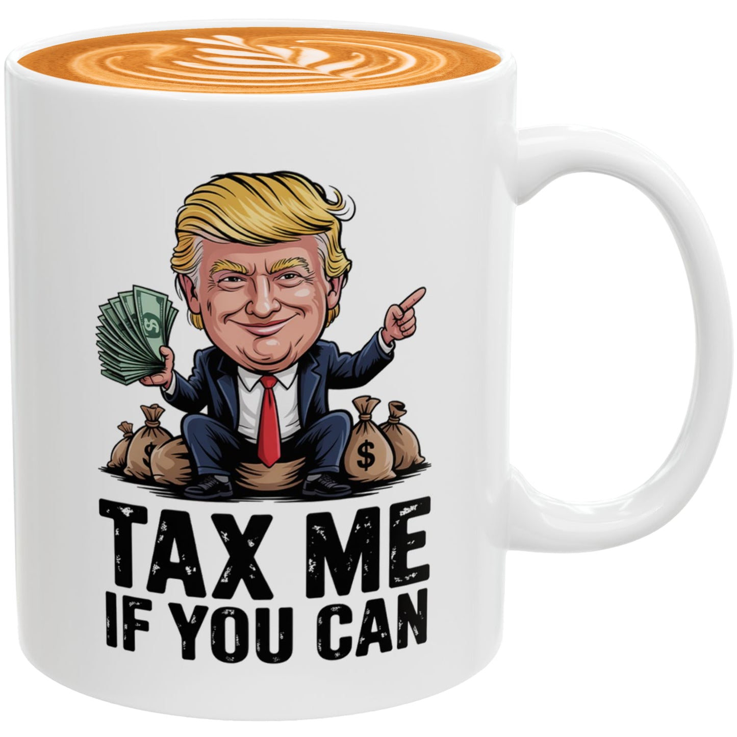 Trump Tax Collector Mug – Cartoon Satire Funny Coffee Cup 11oz