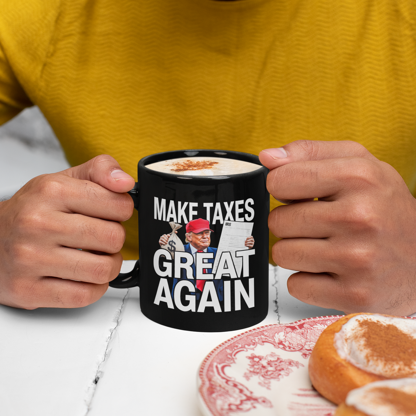 Funny Trump Tax Mug – Political Satire Gift for Men & Women