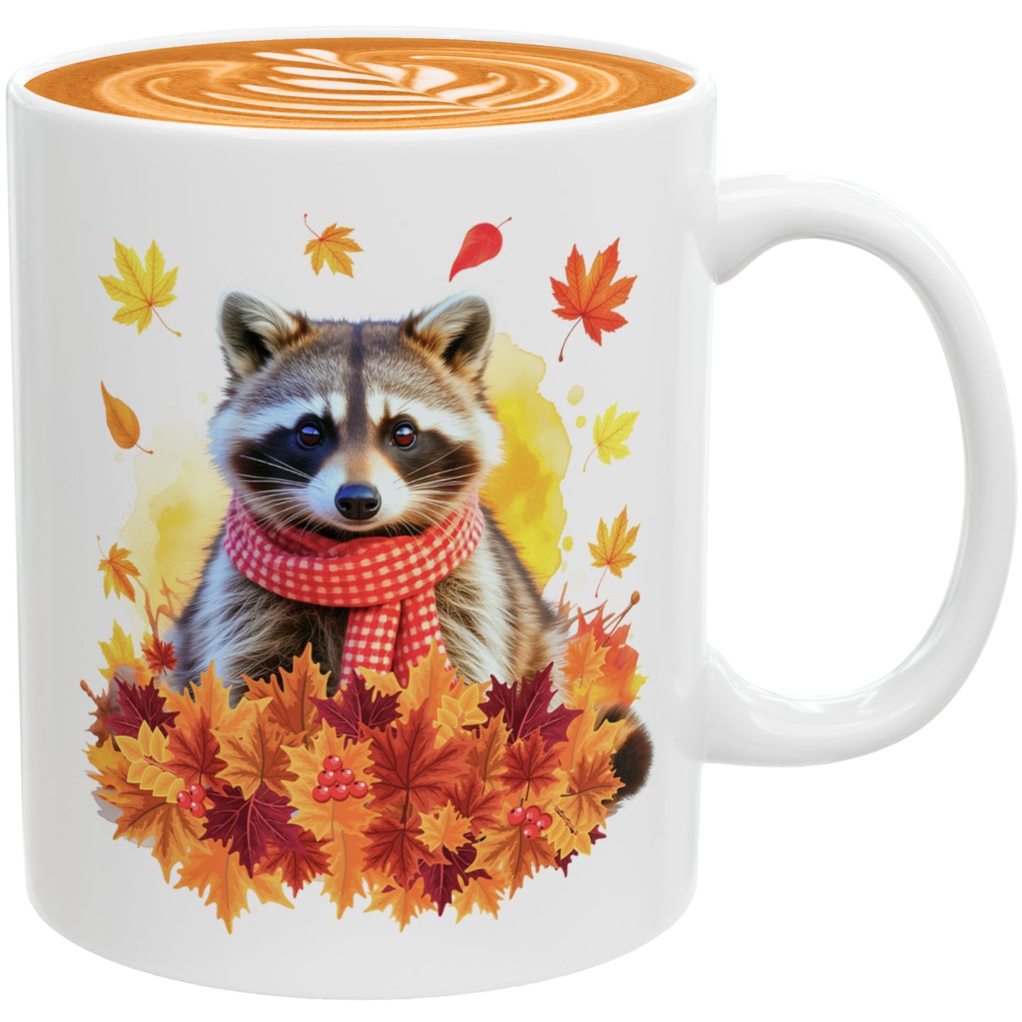 Raccoon Lover’s Fall Mug – Autumn Coffee Cup 11oz
