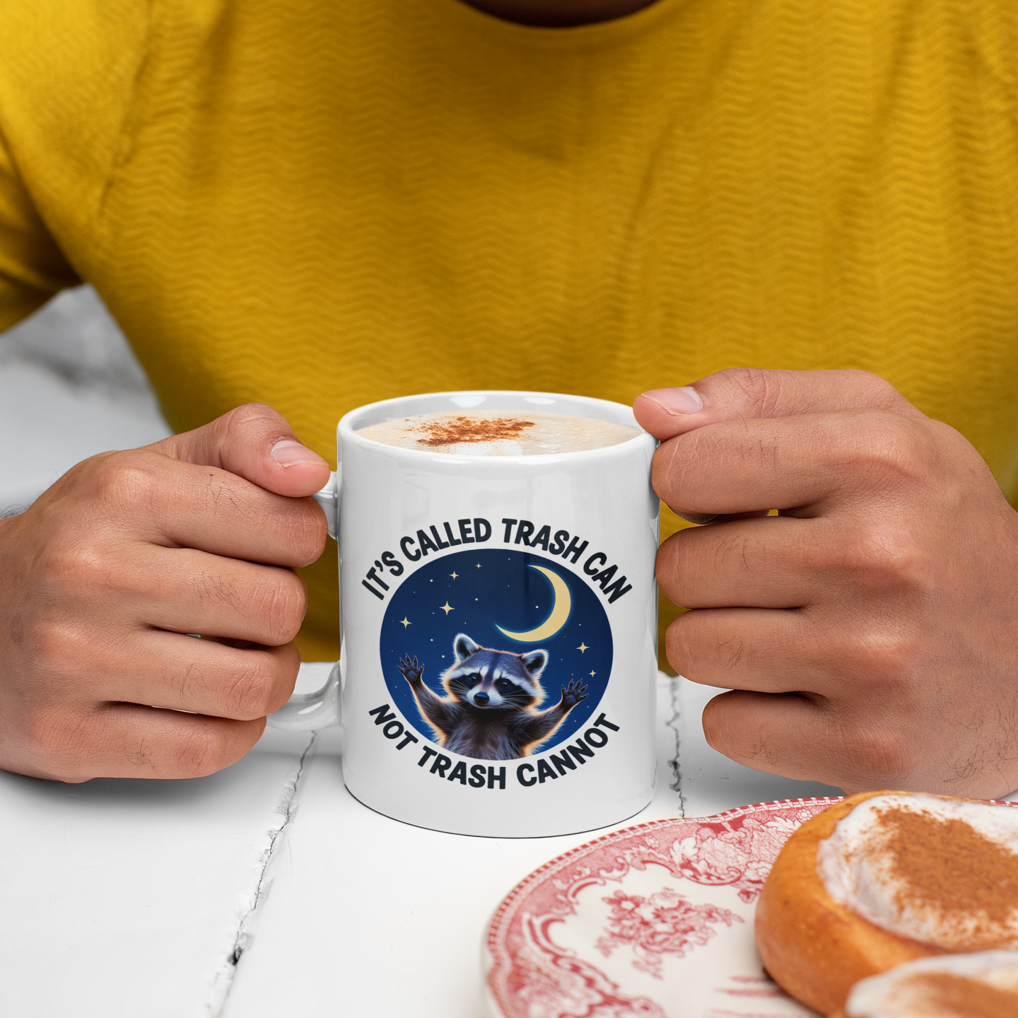 Funny Raccoon Mug – Motivational Trash Can Not Trash Cannot Cup