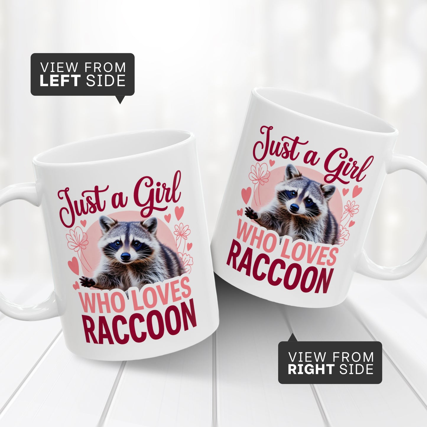 Funny Raccoon Coffee Mug – Trash Panda Lover Gift for Girls