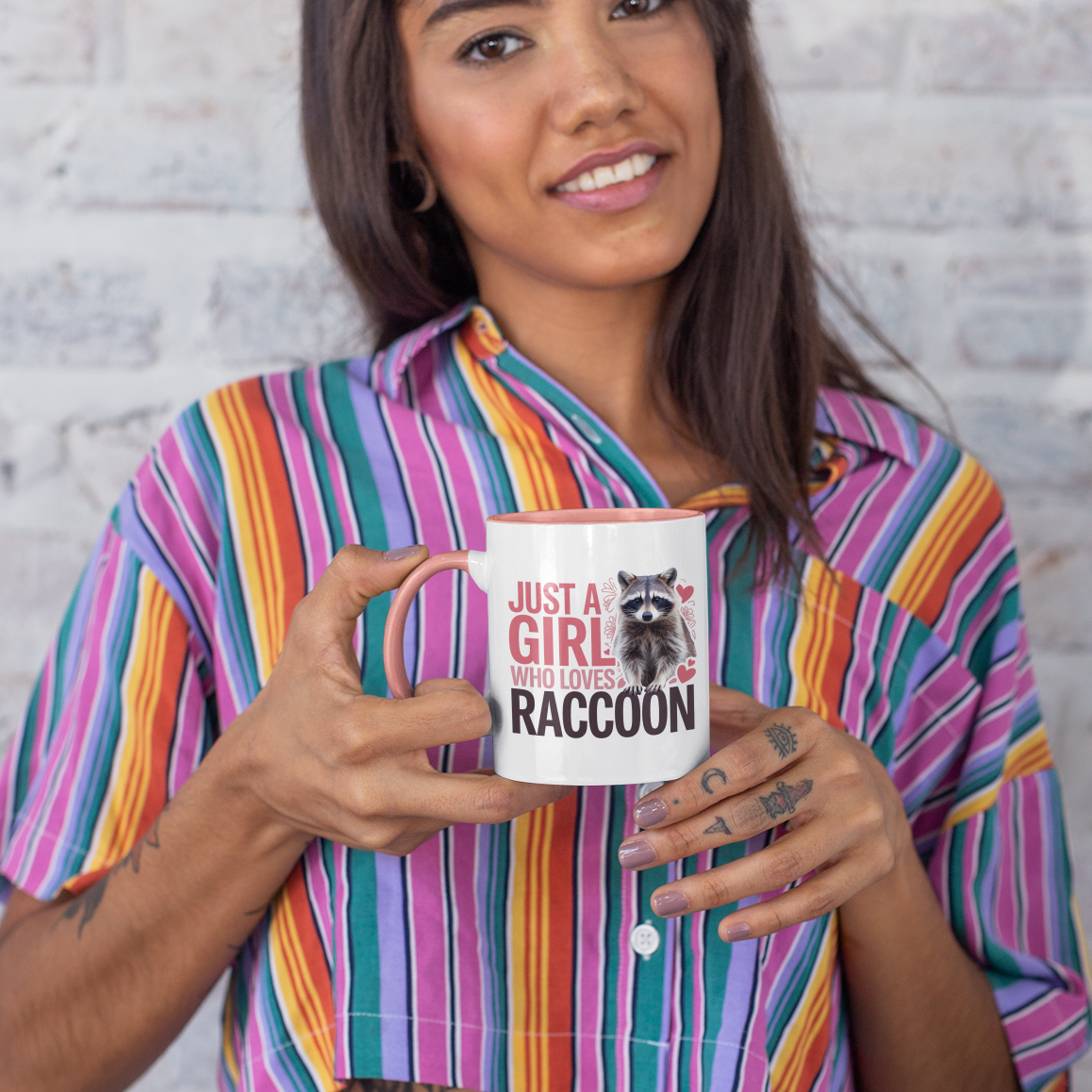 Just a Girl Who Loves Raccoon Cup – Novelty Coffee Mug Gift