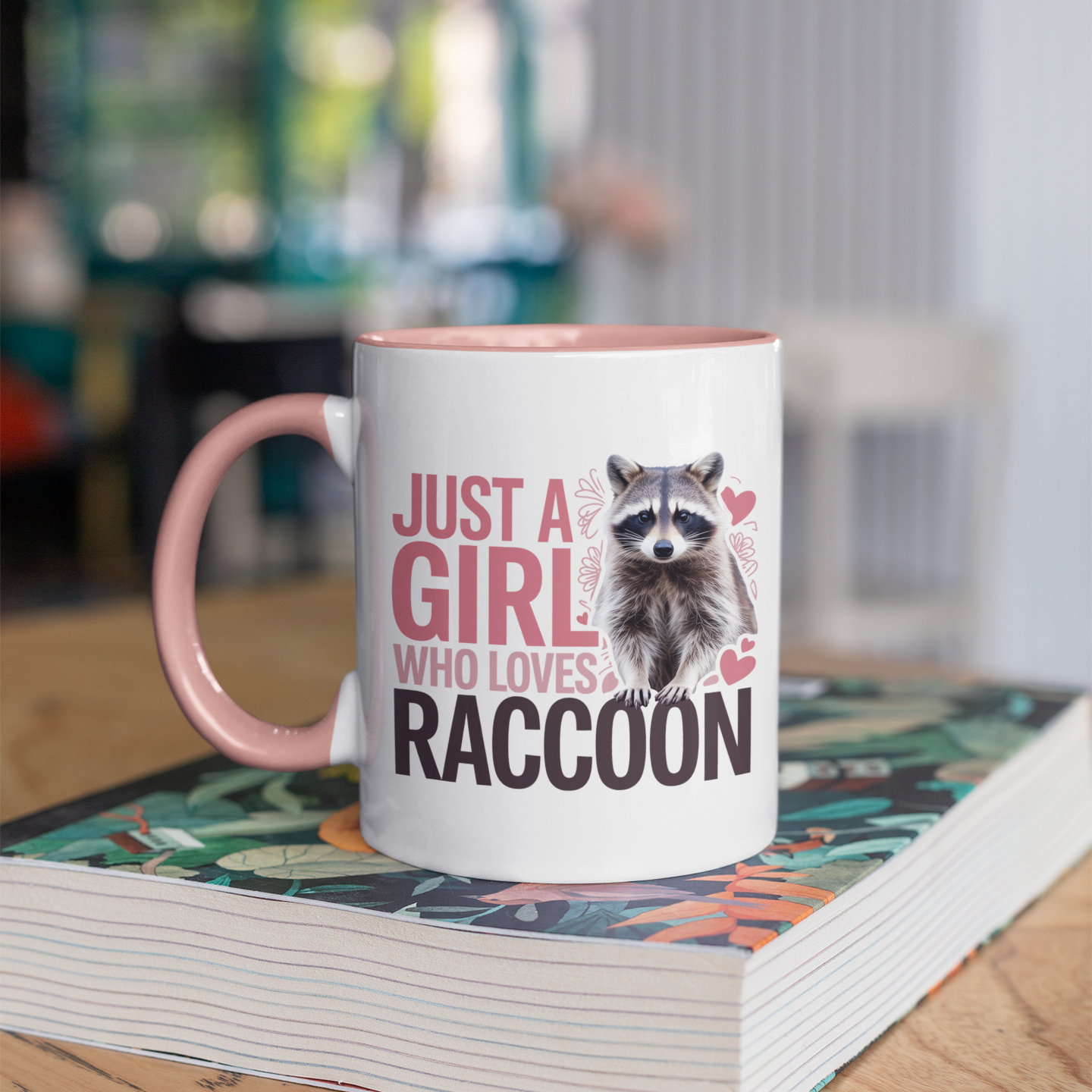 Just a Girl Who Loves Raccoon Cup – Novelty Coffee Mug Gift