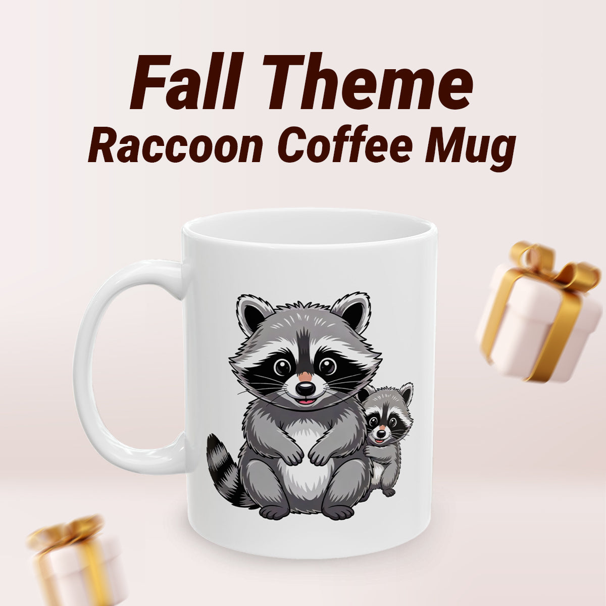 Crazy Raccoon Lady Coffee Cup – Cute Ceramic Mug 11oz