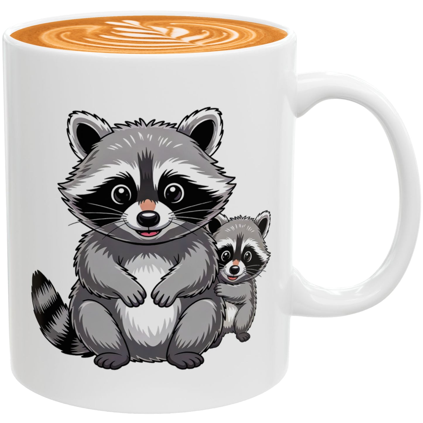 Crazy Raccoon Lady Coffee Cup – Cute Ceramic Mug 11oz