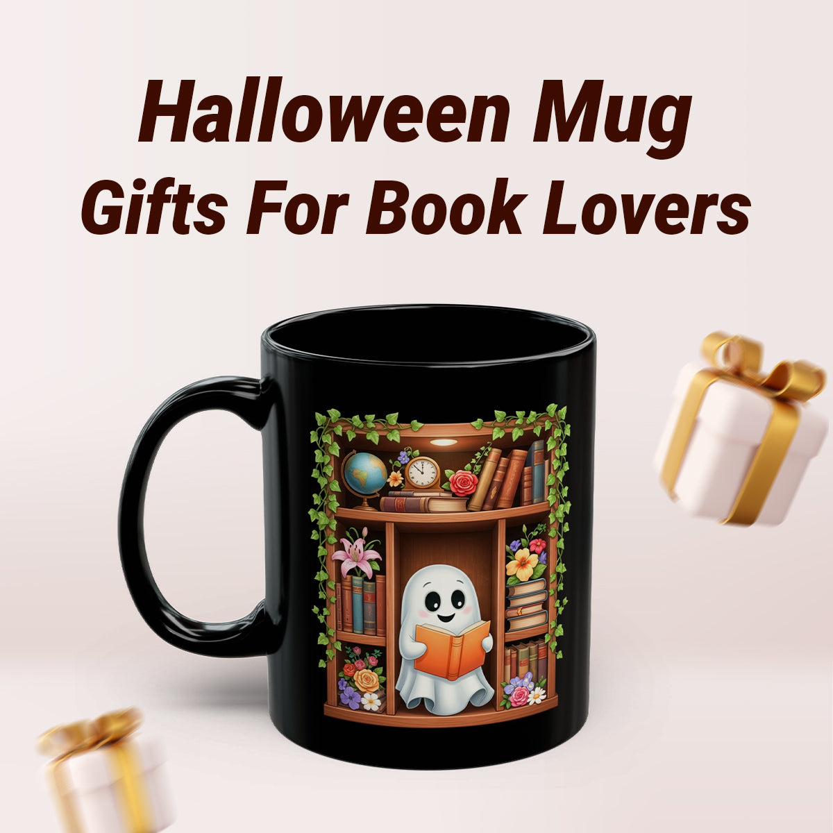 Cute Ghost Reading Mug – “Just One More Chapter” Coffee Cup 11oz