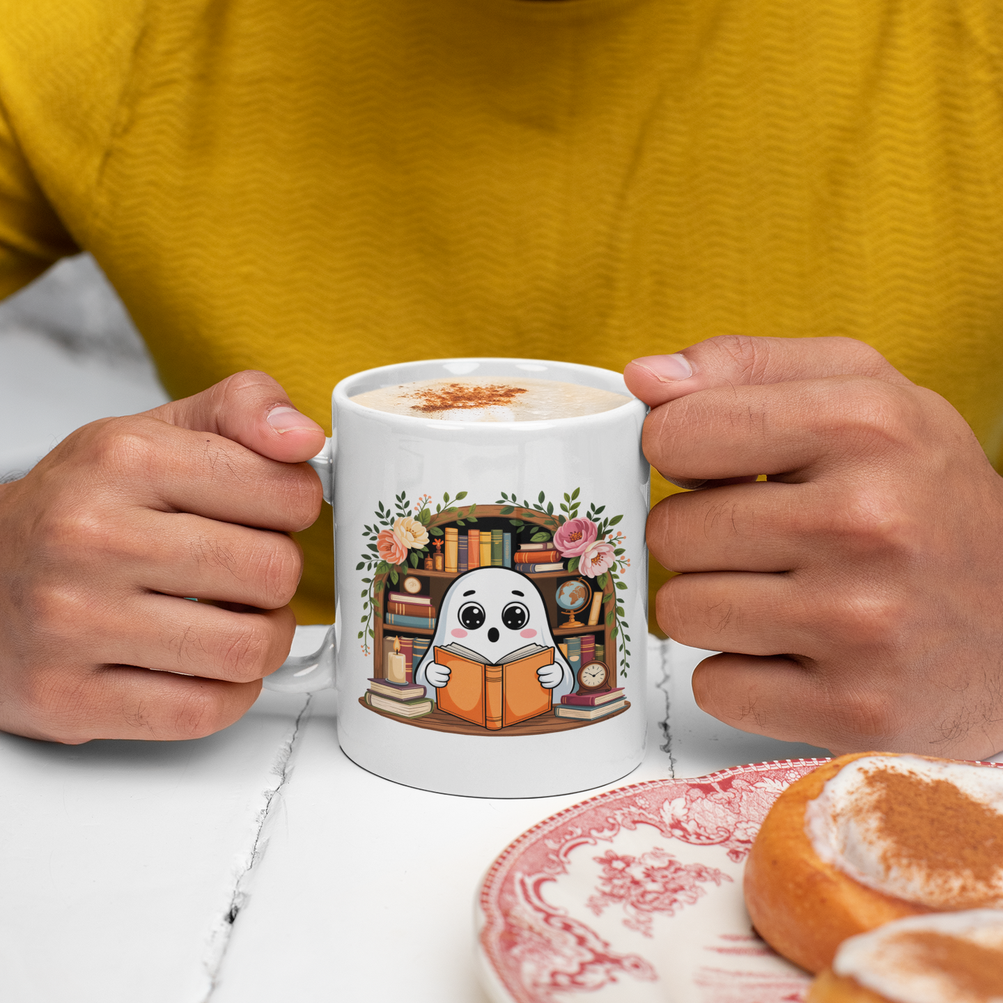 Just One More Chapter Mug – Cute Ghost Reading Cup 11oz
