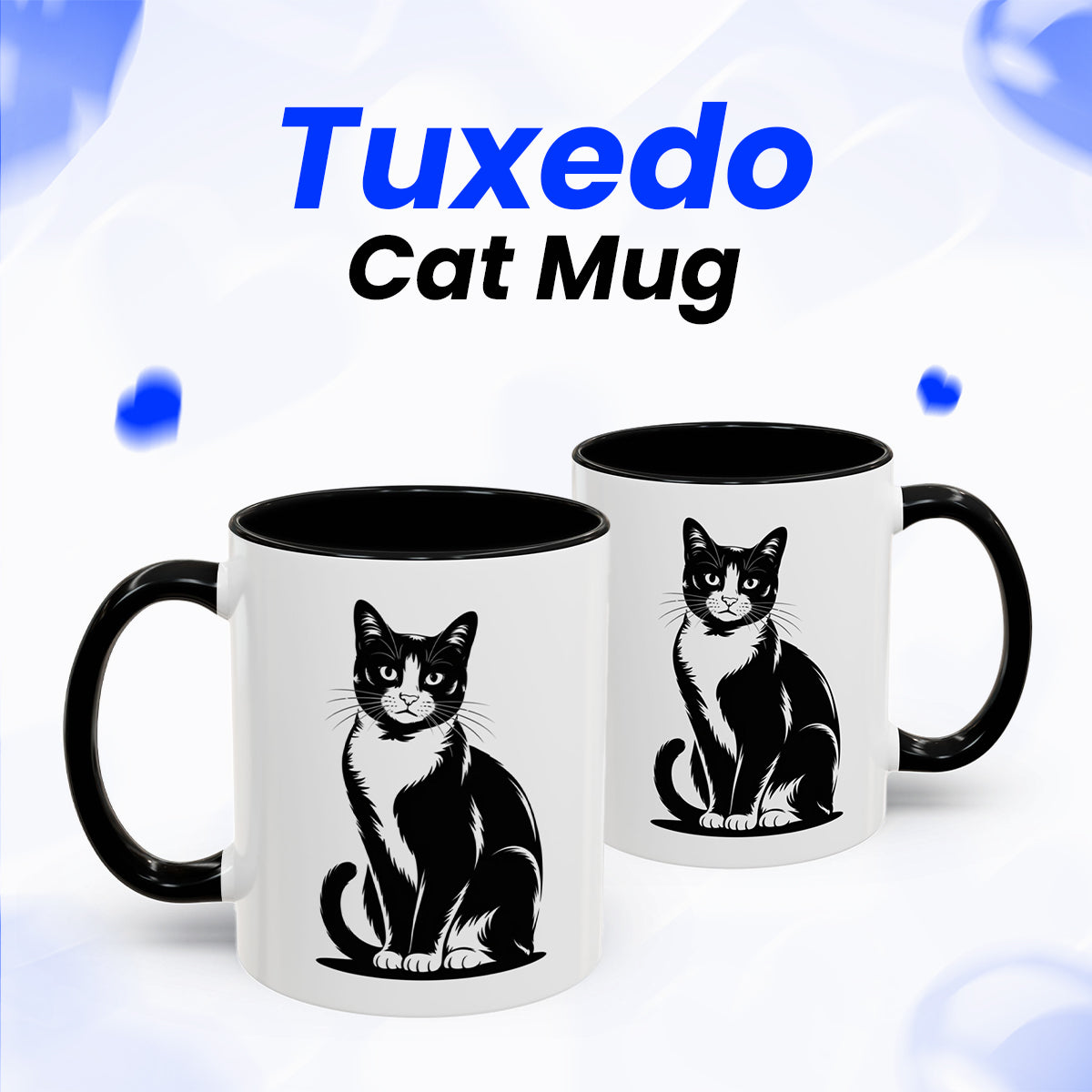 Tuxedo Cat Mug – Cat Lover Coffee Mug – Funny Black and White Cat Themed Cup for Women, Men, Wife, Husband, or Friend