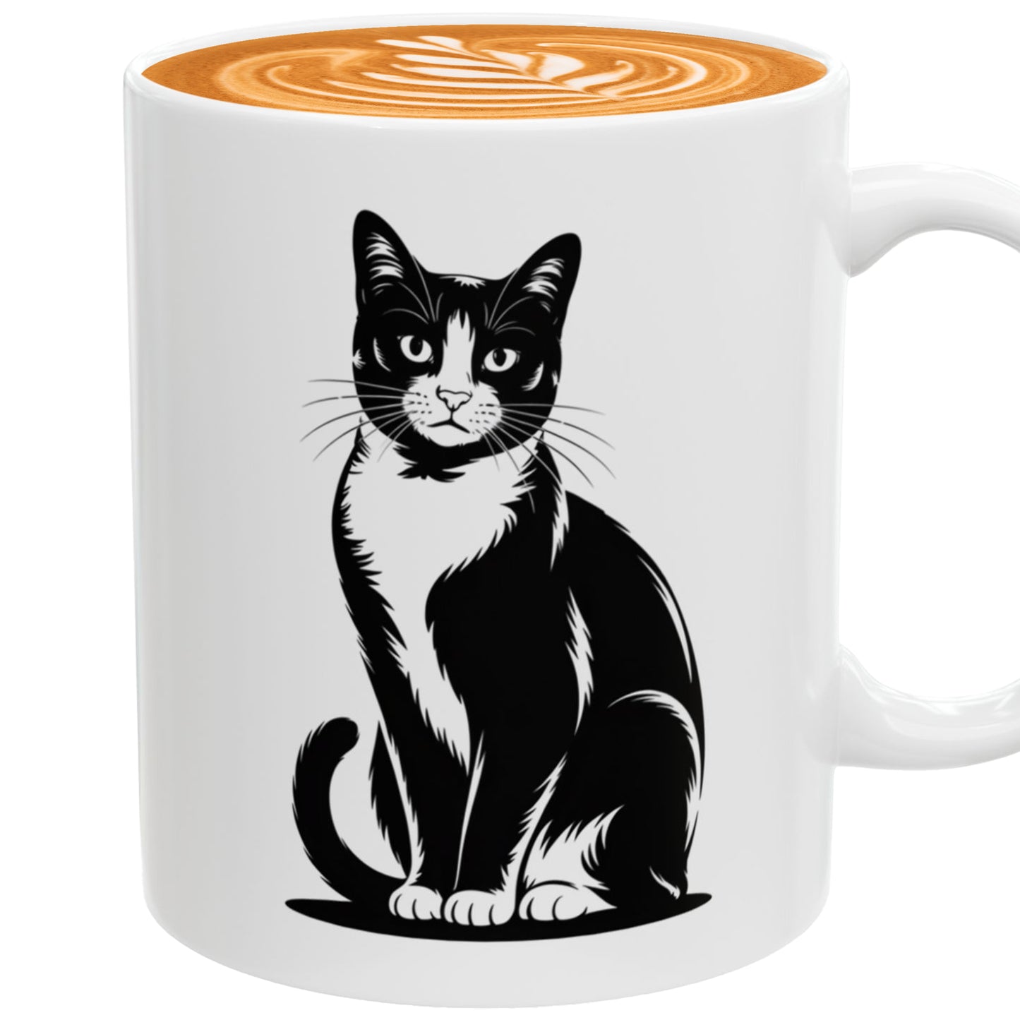 Black White Tuxedo Cat Mug – Cat Coffee Cup for Cat Lovers – Cute and Funny Gift for Cat Moms, Friends, and Coworkers