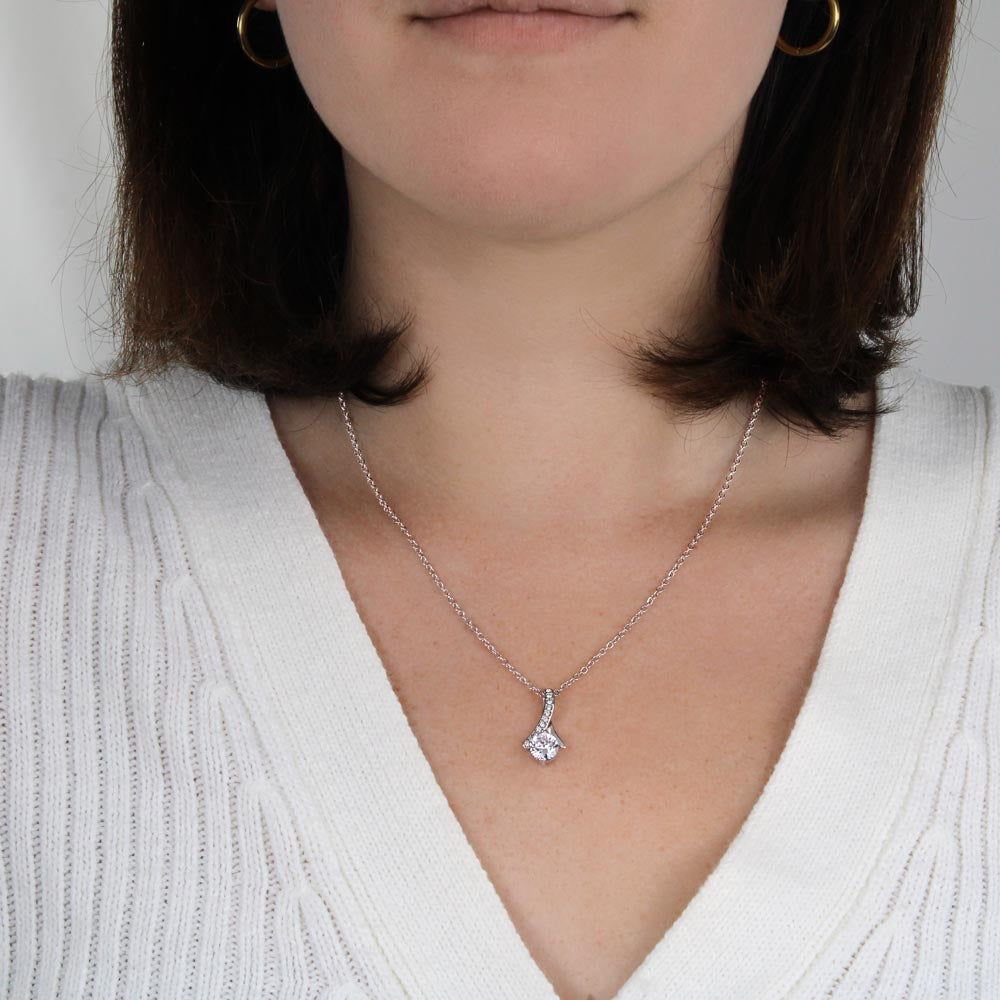 To My Daughter Necklace From Dad | The "Proud Of You" Lion Love Knot